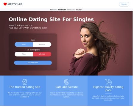 Meetville main page
