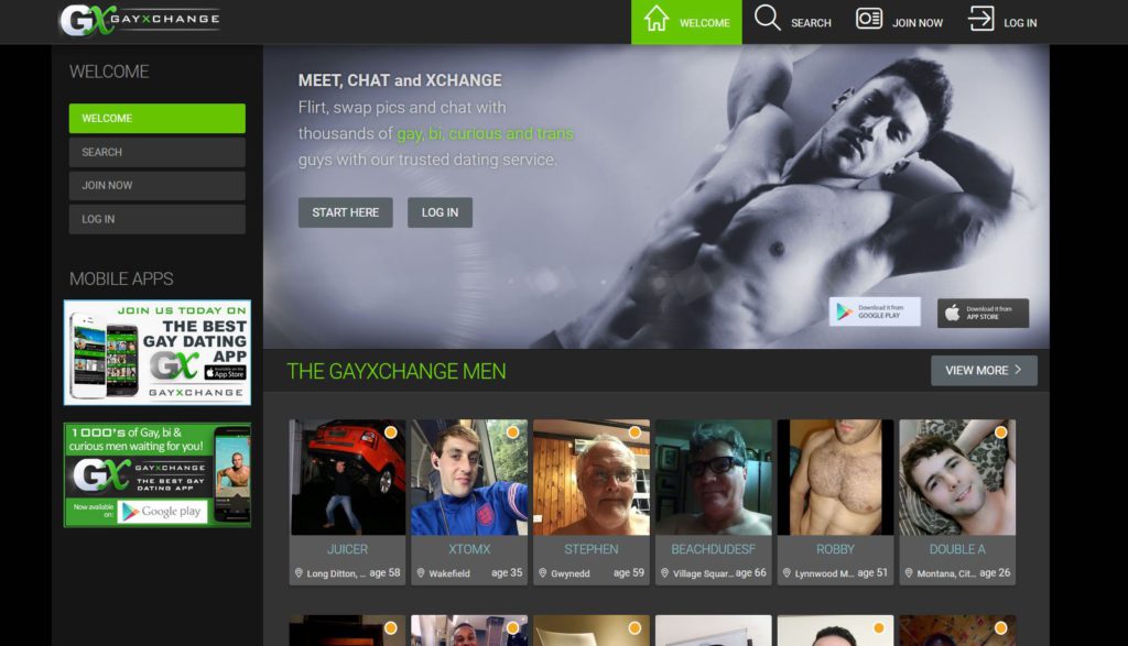 gayxchange.com main page