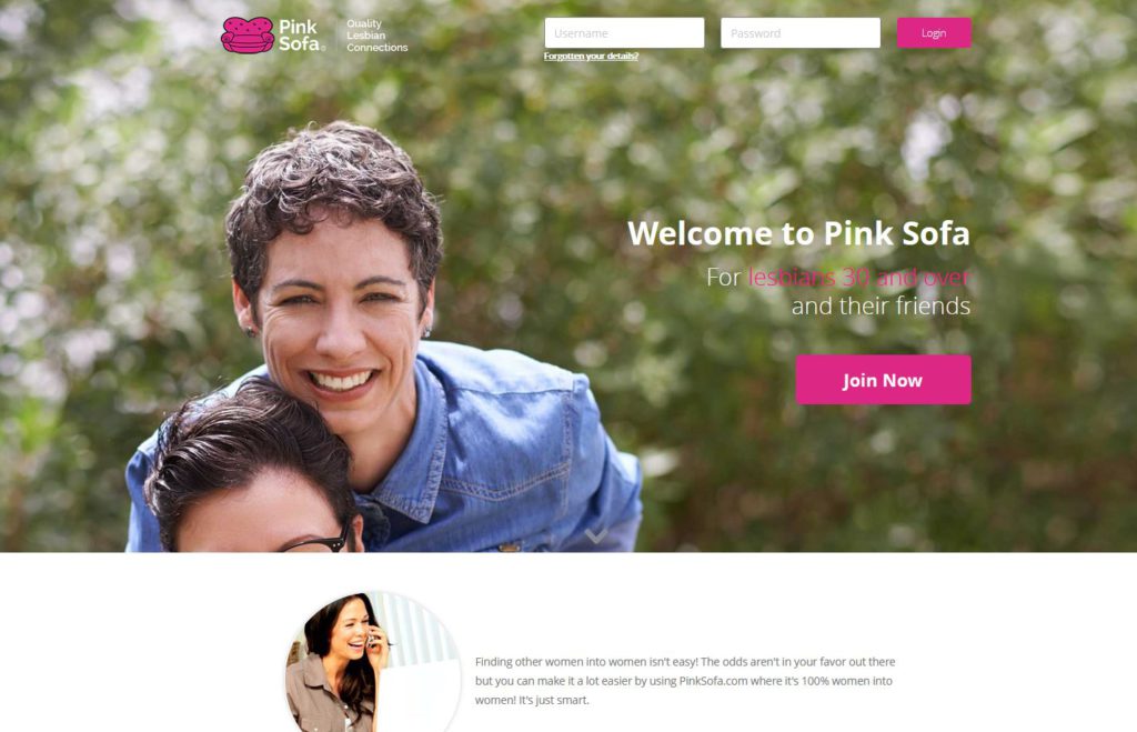 pink sofa main page